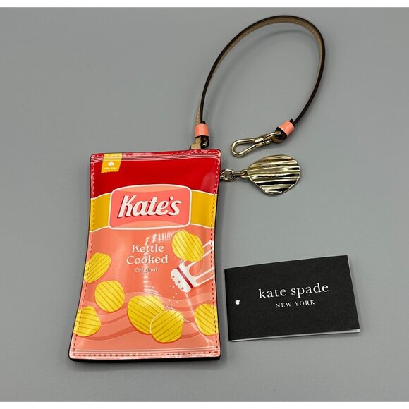 Kate Spade KL570 Snack Time Embossed Card Case Wristlet Wallet Potato Chip Bag - Picture 1 of 11